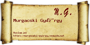 Murgacski György névjegykártya